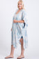 Zebra Print Short Sleeve Maxi Kimono