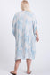 Zebra Print Short Sleeve Maxi Kimono