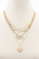 Square Shape Toggle Beaded Layered Necklace