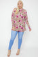 Flattering Cutout Details Floral Print Top