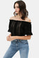 Lace Trim On The Front And Sleeves, Waist Band Cropped Top