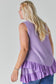 Plus Scoope Neck Sleeveless Ruffle Tunic