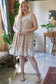 Plus Printed Round Neck Sleeveless Mini Dress