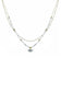 2 Layered Metal Seed Bead Evil Eye Pendant Necklace