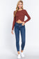 Crew Neck Knotted Crop Sweater