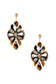 Acetate Rhinestone Flower Dangle Earring