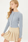 Buttoned Cable Knit Cardigan Long Sleeve Sweater