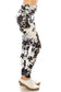 Long Yoga Style Banded Lined Multi Printed Knit Legging With High Waist