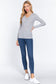 Long Slv V-neck Placket Thermal Top