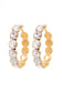 Rhinestone 3.25 Inch Classic Hoop Earring