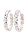 Rhinestone 3.25 Inch Classic Hoop Earring