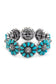 Floral Stone Design Elastic Bracelet