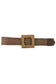 Fashion Square Straw Buckle Belt