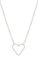 Metal Chain Heart Pendant Necklace