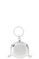 Fashion Rhinestone Circle Handle Glossy Crossbody Clutch