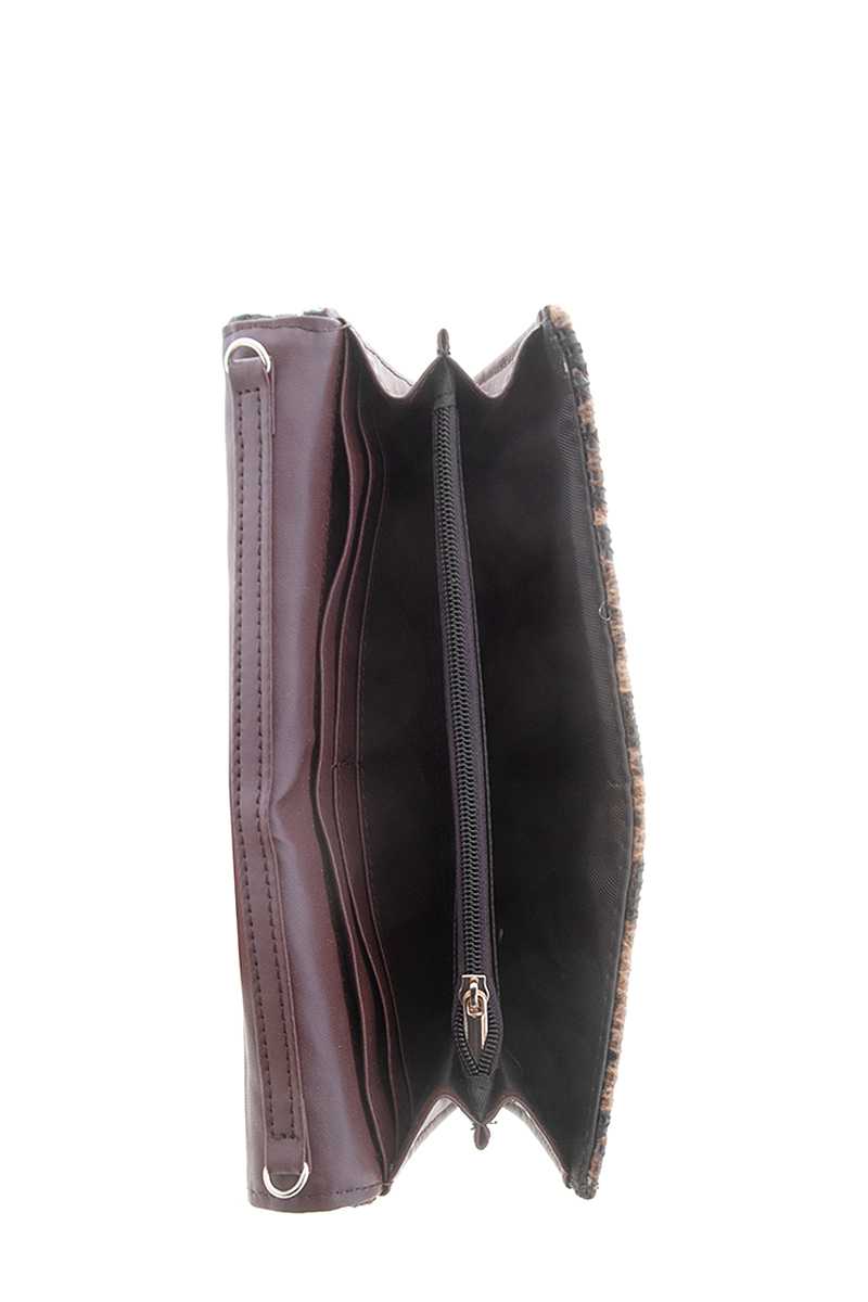 Fashion Animal Print Design Crossbody Hand Wallet