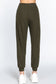 Waist String Detail Hacci Long Pants