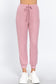 Waist String Detail Hacci Long Pants