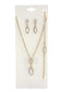 Marquise Shape Rhinestone Bracelet Necklace Set