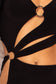 Ribbed Long Strap Wrap Tie Crop Top