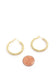 Sodajo Lined Metal Hoop Earring