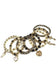Crystal Pearl Ball Bead Stretch Bracelet Set