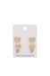 Pearl Triple Heart Earring Set