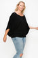 Solid Top Featuring Flattering Wide Sleeves