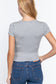 Short Slv Crew Neck Rib Crop Top