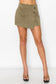 Button-accented Asymmetrical Mini Skort
