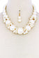 Multi Bead And Pearl Necklace Chocker And Earring Set