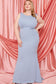 Ruffle Drapped Tail Plus Size Maxi Dress