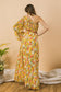 A Printed Woven One Shoulder Maxi Dress