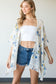 Ruffle Trim Lightweight Kimono