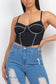 Bustier Sleeveless Ribbed Top