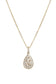 Cubic Zirconia Baguette Teardrop Necklace