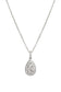 Cubic Zirconia Baguette Teardrop Necklace