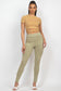 Self-tie Ribbon Front Cutout Crop Top