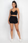 Terry Towel Bralette Top & Mini Shorts Set