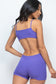 Ribbed Sleeveless Back Cutout Bodycon Active Romper