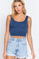 Scoop Neck 2 Ply Crop Tank Top