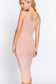 Sleeveless Scoop Neck Rib Midi Dress