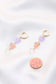 Triple Butterfly Huggie Dangle Earring