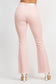 Frayed Bell Bottom Colored Denim Jeans