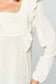 Solid Loose-fit Gauze Peasant Blouse