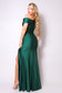 One Shoulder Draped Side Slit Maxi Dress