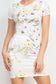 Short Sleeve Floral Bodycon Dress