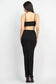 Cutout Back Slit V-neck Maxi Dress