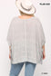 Light Knit And Woven Mixed Boxy Top With Poncho Sleeve