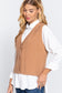 V-neck Cable Sweater Vest Cardigan